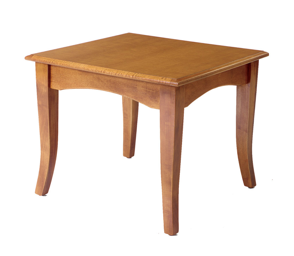 Danbury solid wood end table with laminate top