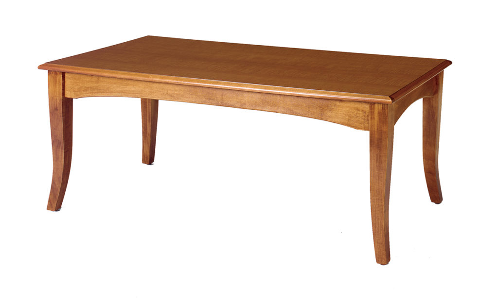 Danbury solid wood coffee table with laminate top