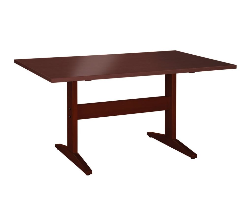 Solid beech Keaton Trestle table has poly finish and durable top
