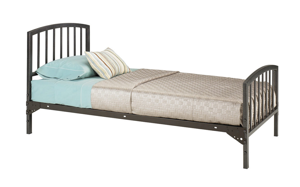 Lenox twin bed easy clean powder coat bed frame, tool less assembly bed bug resistant