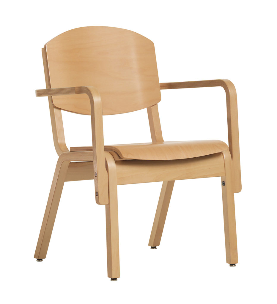 Plylok Strong plybent wood chair with arms